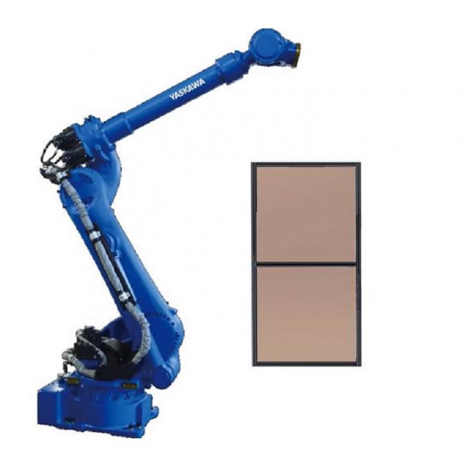 6 Aixs Yaskawa Robot Arm GP180-120 با حصار امنیتی سفارشی CNGBS به عنوان ربات پالتیزه کننده 0