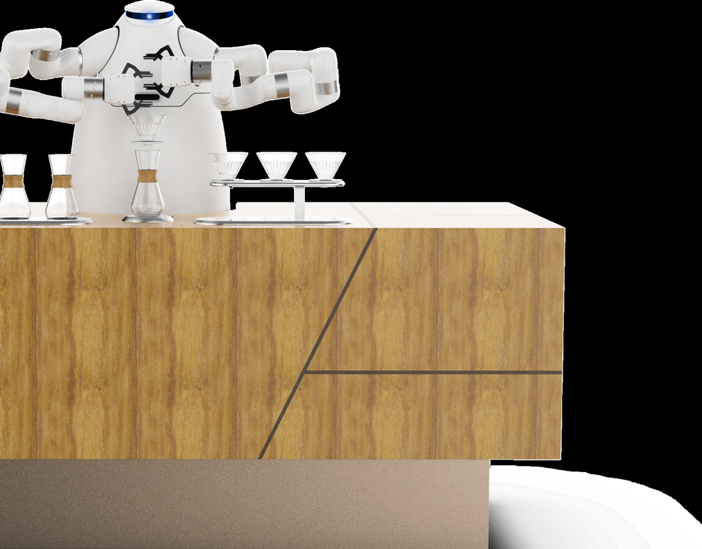 ربات بازوی قهوه ساز RJ45 رابط HDMI ربات Artisanal Cafe Latte در بازی های المپیک زمستانی