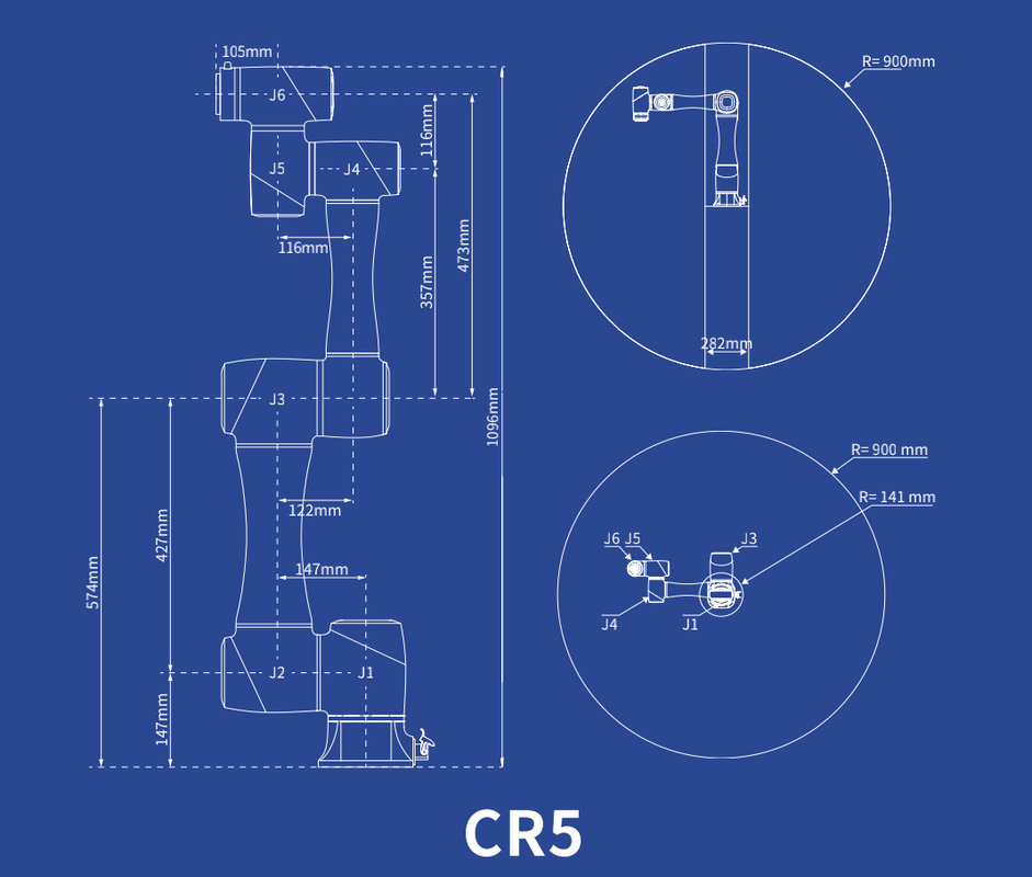 Cooperative Robotic Arm Plc Controlled Robotic Handling Systems Fill تسمه نقاله 900mm