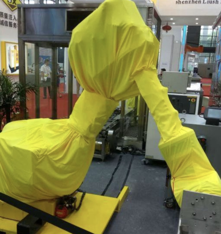 روکش های ربات رنگ Fanuc ساخته شده از پارچه با الاستیک بالا و سازگار با حرکات طولانی CCC
